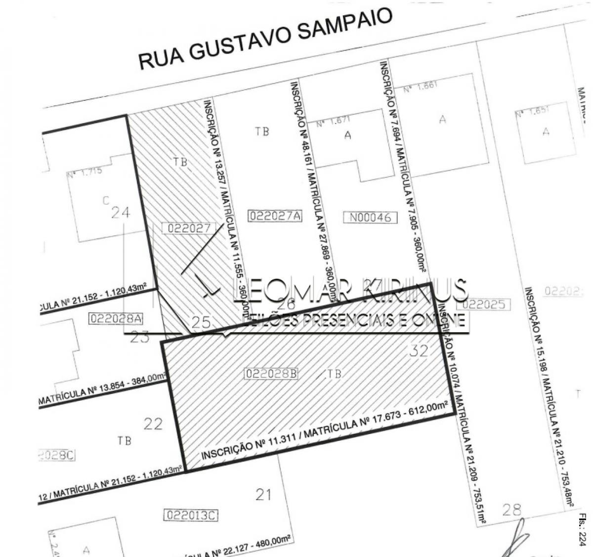 TERRENO COM ÁREA DE 612M²